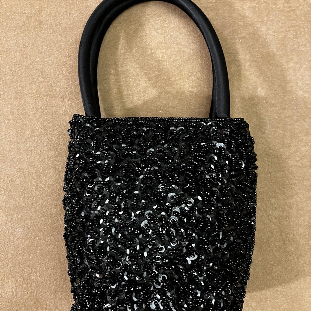 Vintage Carlo Fellini beaded & sequin evening handbag